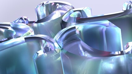 Glass Mineral Reflection Crystal Elegant Modern 3D Rendering Image Abstract Background