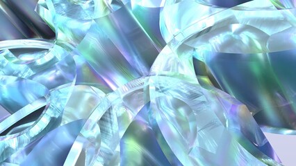 Abstract background of Crystal Elegant and Modern 3D Rendering image like glass snowflake
