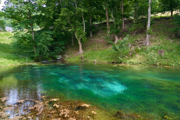 Naklejka premium The Blue Spring in Erl. Tirol, Austria.
