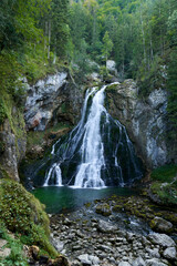 Gollinger Waterfall in Golling an der Salzach near Salzburg, Austria