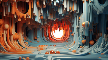 3D abstract art background