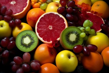 Naklejka na ściany i meble Vibrant fruit burst. Generative AI