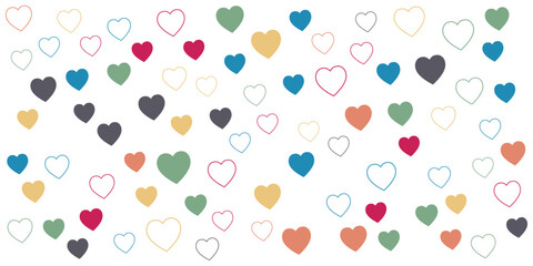 Seamless hearts pattern. Vector repeating texture. eps 10