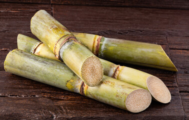 Organic sugar cane stalks - Saccharum officinarum