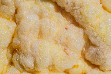 Texture of a puffed rice cake