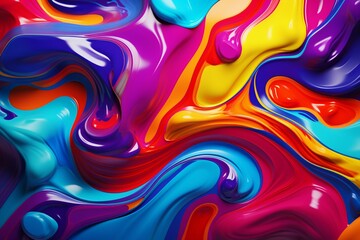 Abstract liquid backdrop with vibrant colors. Generative AI