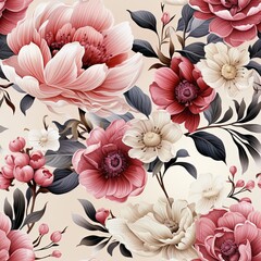 seamless floral Digital Pattern, Flower Texture, Design, Tile,