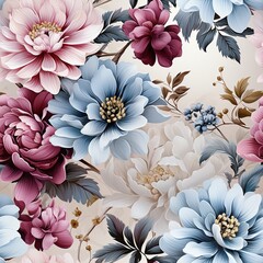 seamless floral Digital Pattern, Flower Texture, Design, Tile,