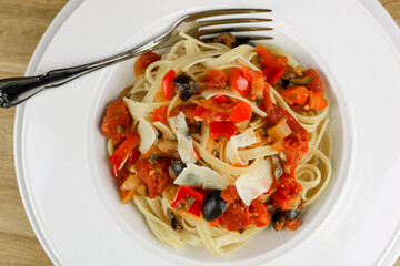 Fettuccini with Caper Sauce & Parmesan Cheese