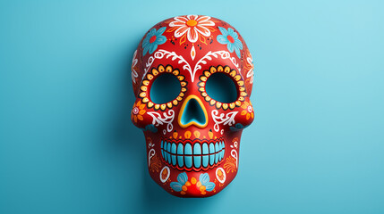 Day of the Dead sugar skull on a light background