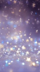 Christmas and New Year 2024 Wallpaper with Bokeh Background, beautiful, elegant sparkly decoration and copy space