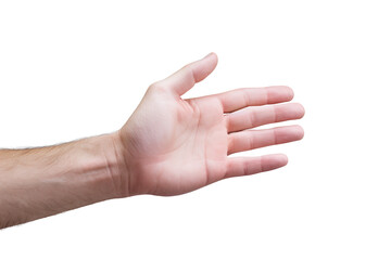 hand showing ok sign isolated on white background. Png file
