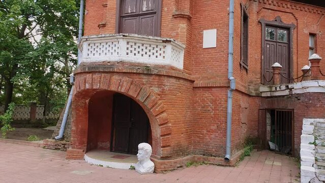 The Hunting Castle or Hunters House at Manuc Bei mansion, an architectural, culture and historic complex with museum, winery and other edifices located in Hincesti city, Moldova. Old brick building