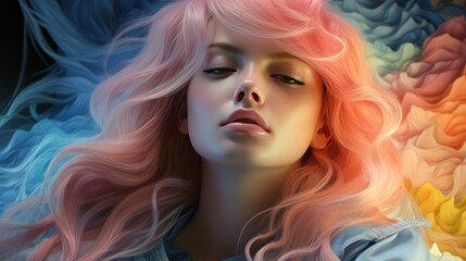 Portrait of beautiful girl UHD wallpaper Stock Photographic Image