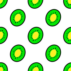 Fruits kiwi seamless pattern background 