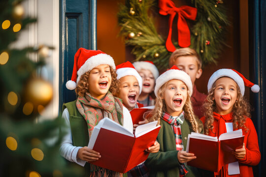 Children Christmas Carolers