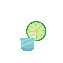 Glass of Martini with Lime