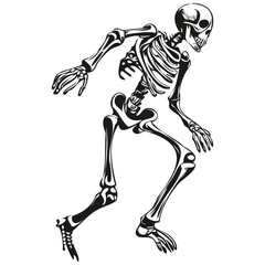Black and White Phantasmal Bone Structure in Vector