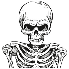 Ethereal Halloween Image of a Scary Bone Structure