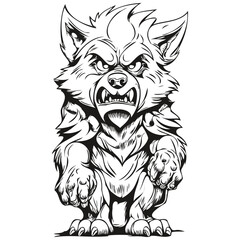 Ethereal Halloween Transformation Activity with Scary Werewolf for Halloween