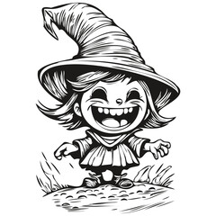 Ethereal Witchcraft Phenomenon in Black and White