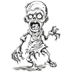 Ethereal Zombie Image in Vector