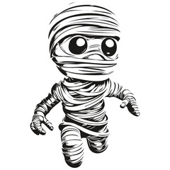 Ghoulish Tomb Guardian Hand-Drawn Vector