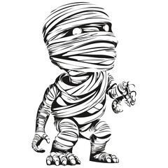 Halloween Mummy Vector for Spooky Designs
