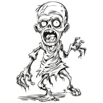 Ethereal Zombie Image in Vector