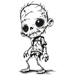 Haunting Halloween Reflection of a Zombie Phenomenon in Vector