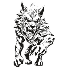 Haunting Hand-Drawn Transformation in Black and White