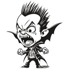 Malevolent Halloween Image of a Vampire Presence