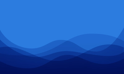 青の波型グラデーションの背景素材