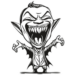 Malevolent Vampiric Phenomenon in Ethereal Style for Halloween