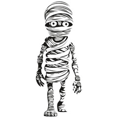 Mummy Image for Halloween Graphic Design