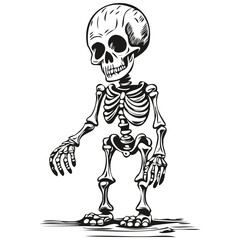 Mysterious Halloween Bone Structure in Spooky Style