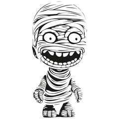 Mysterious Halloween Mummy Image in Vector for Halloween