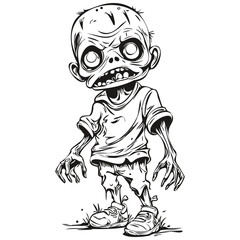 Scary Hand-Drawn Image of a Halloween Infection for Halloween