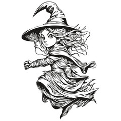 Transparent Halloween Image with Enchantress