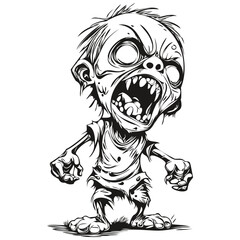 Transparent Halloween Image with Undead