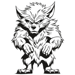 Naklejka premium Transparent Halloween Werewolf for Spooky Image