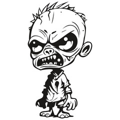 Transparent Image of a Halloween undead Phenomenon in Vector