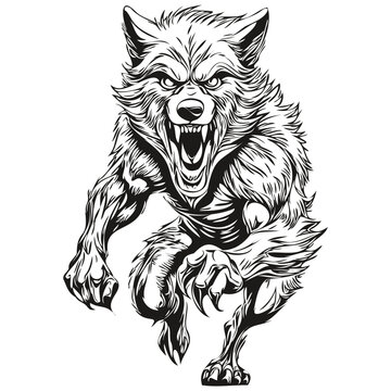 Transparent Halloween Werewolf for Halloween Image