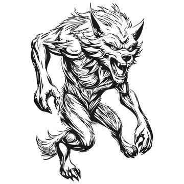 Transparent Halloween Werewolf for Spooky Image