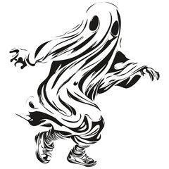 Transparent Vector Image of a Ghost