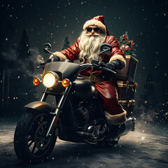 Santa Claus Using Big Moto