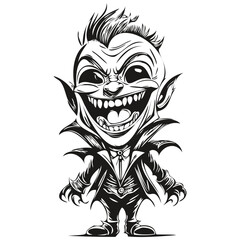 Vampire Activity in Vector for Spooky Image