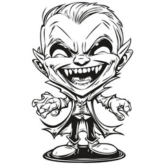 Obraz premium Vector Vampire Entity for Spooky Halloween Scene