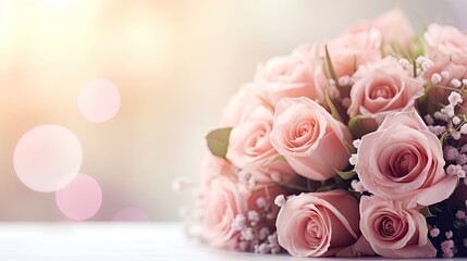 Obraz na płótnie Canvas Floral concept roses in a bouquet