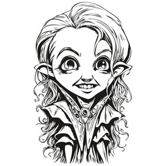 Vector Vampiric Entity for Halloween Night